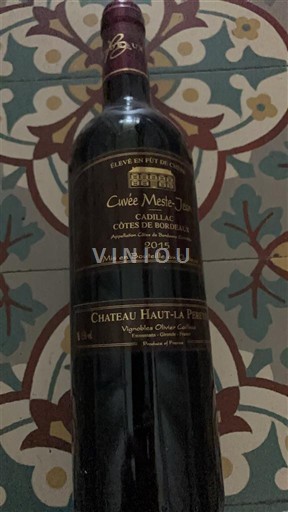Bordeaux Cadillac-côtes-de-bordeaux Château Haut-La Prade Meste-Jean 2015