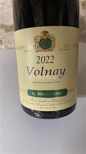 Burgundy Volnay G. Brzezinski 2022