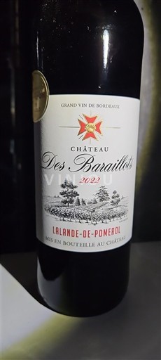 Burdeos Lalande-de-Pomerol Château Des Barailots 2022
