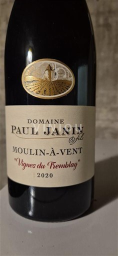Beaujolais Moulin-à-vent Domaine Paul Janin & Fils Vignes du Tremblay 2020