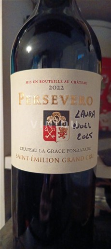 Bordeaux Saint-Émilion Grand Cru Grand Cru Château La Grâce Fonrazade Persevero 2022