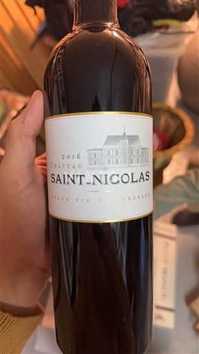Burdeos Bordeaux Château Saint-Nicolas 2016