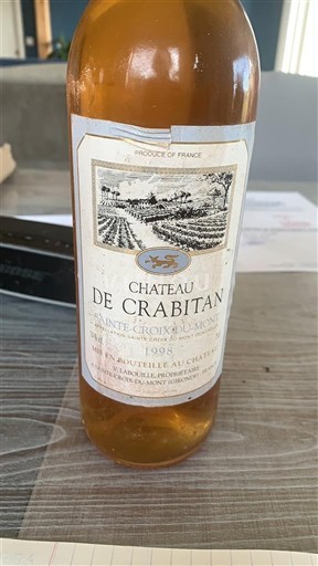Bordeaux Sainte-Croix-Du-Mont Château Crabitan 1998