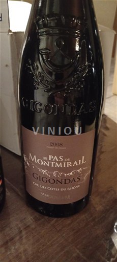 Rhônen laakso Gigondas Le Pas de Montmirail 2008