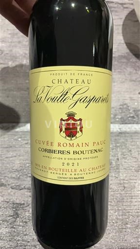 Wines Rouge sec Cuvée Romain Pauc Château La Voulte-Gasparets 2021 France Languedoc Corbières-Boutenac AOC