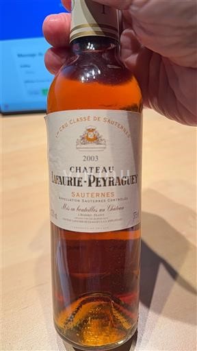 Bordeaux Sauternes 1er Cru Classé Château Lafaurie-Peyraguey 2003
