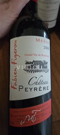 Bordeaux Médoc Château Peyrère 2006