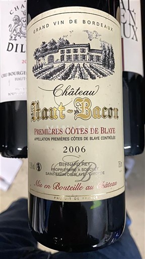 Bordeaux Not Specified Château Haut-Bacon 2006