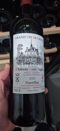Bordeaux Pessac-Léognan Château Saint Eugène L'Hirondé 2021