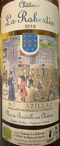 Jugperëndim Monbazillaku Château La Robertie 2018