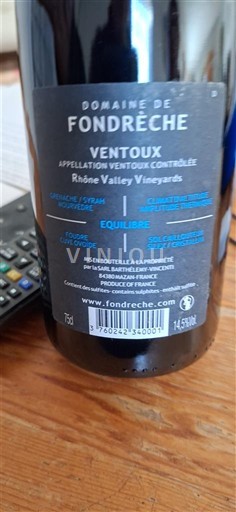 Vallée du Rhône Ventoux Domaine Fondrèche 2021