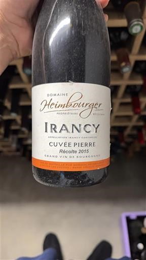 Burgundi Irancy Domaine Heimbourger Pierre 2015