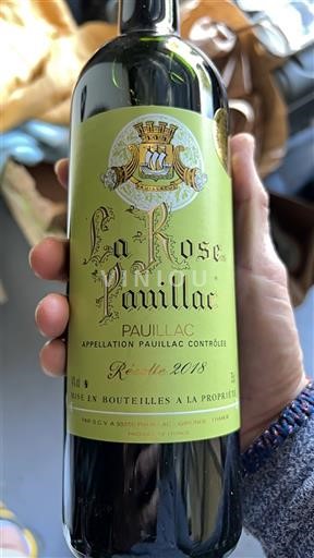 Bordeaux Pauillac La Rose Pauillac 2018