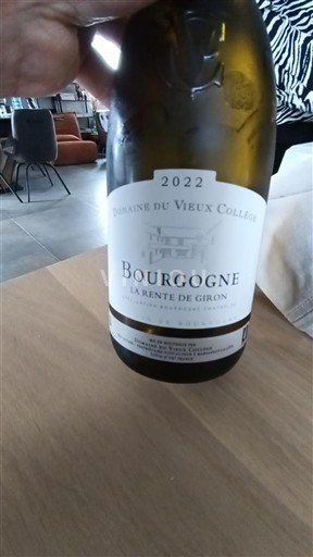 Bourgogne Domaine Vieux Collège La Rente de Gron 2022