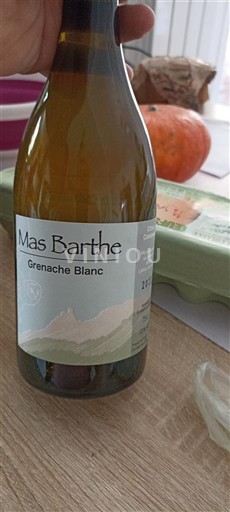 Languedoc y Rosellón País de Oc Mas Barthe Grenache Blanc Sin añada