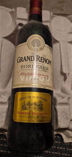 Bordeaux Grand Renom Réserve Tradition 2009