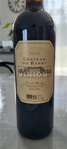 Bordeaux Saint-Émilion Grand Cru Château Barry 2022