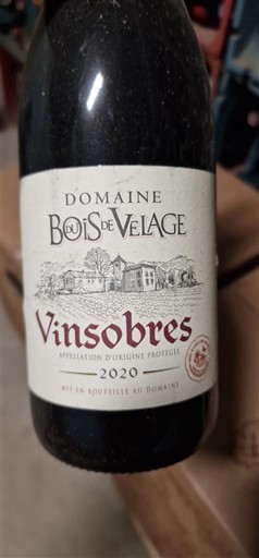 Rhône Valley Vinsobres Domaine Bois de Velage 2020