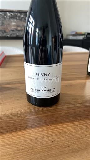 Burgundi Givry Premier Cru Maison Pagnotta Premier Cru - Le Champ Lalot 2019