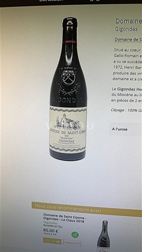 Údolí Rhôny Gigondas Château Saint Cosme 2020