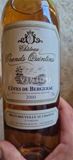 Sudoeste Côtes-de-Bergerac Château Grands Quintins 2000