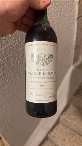 Bordeaux Côtes-de-blaye Château Lagarde Bossuet 1978