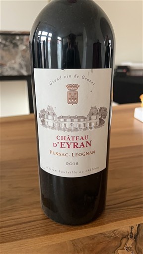 Bordeaux Pessac-Léognan Château Eyran 2018