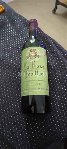 Bordeaux Pauillac La Rose Pauillac 1993 1993