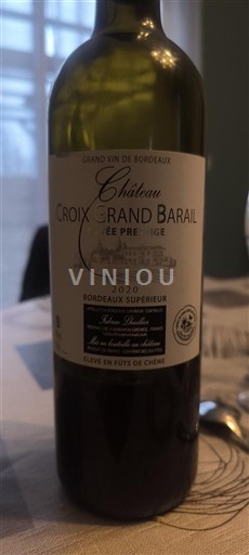 Bordeaux Bordeaux Supérieur Château Croix Grand Barail Prestige 2020