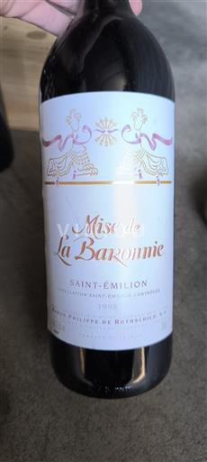 Bordeaux Saint-Émilion Baron Philippe de Rothschild Mise de La Baronnerie 1996