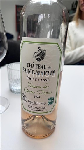 Vinhos Rosé sec Réserve des Gentes Dames Château Saint-Martin 2024 França Provence Côtes-de-Provence AOC Cru Classé