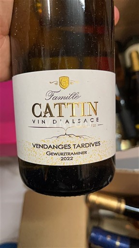 Alsace Gewurztraminer Vendanges Tardives Famille Cattin Vendanges Tardives Gewurztraminer 2022