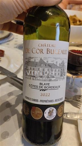 Bordeaux Blaye-côtes-de-bordeaux Château Cor Bugeaud 2022