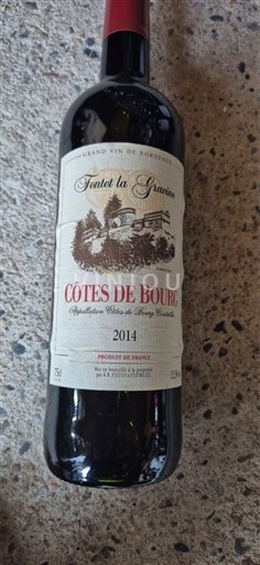 Burdeos Côtes-de-bourg Fantet la Gravière 2014