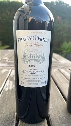 Burdeos Blaye-Côtes de Burdeos Château Ferthis Ulysse 2019