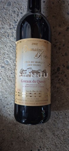Südwestfrankreich Coteaux-du-Quercy Domaine Aries du Marquis des Vignes 2002
