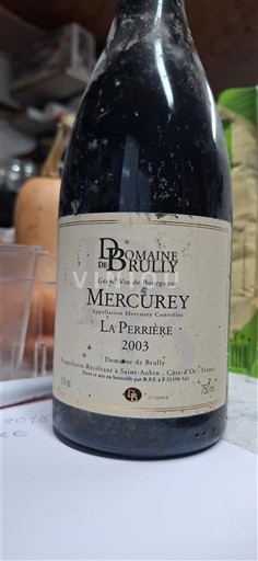 Bourgogne Mercurey Domaine Brully La Perrière 2003