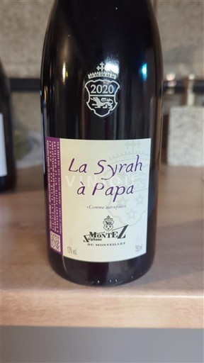 Alpit ja Rhônen maat Rhodanien rinteet Montez du Monteillet La Syrah à Papa 2020