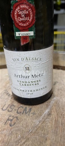 Alsace Vendanges Tardives Arthur Metz 2010