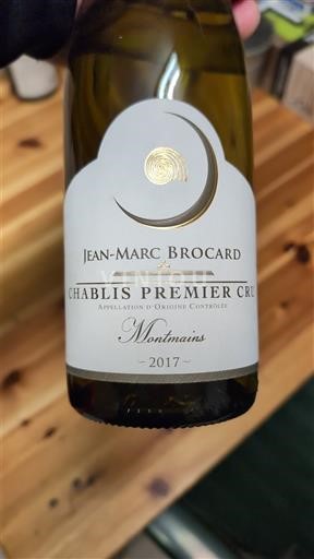 Burgundsko Chablis Premier Cru Jean-Marc Brocard Montmains 2017