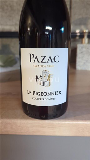 Rượu vang Rouge sec Le Pigeonnier Pazac Non millésimé Pháp Thung lũng Rhône Costières-de-nîmes AOC
