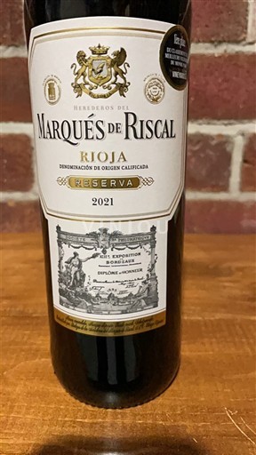 La Rioja Rioja Marqués de Riscal Reserva 2021