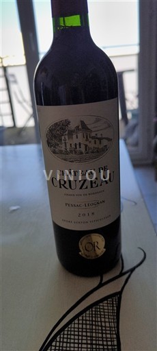 Bordoja Pessac-Léognan Château Cruzeau 2018