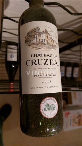 Bordeaux Pessac-Léognan Château Cruzeau 2018