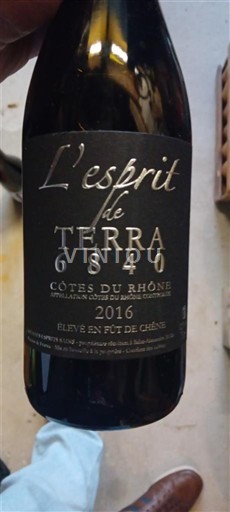 Valle del Rodano Côtes-du-Rhône Terra 6840 L'esprit 2016