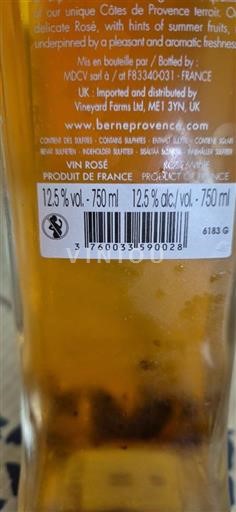 Provenza Côtes de Provenza Berne 2023 Sin añada