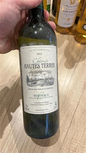 Bordeaux Château Hautes Terres 2012