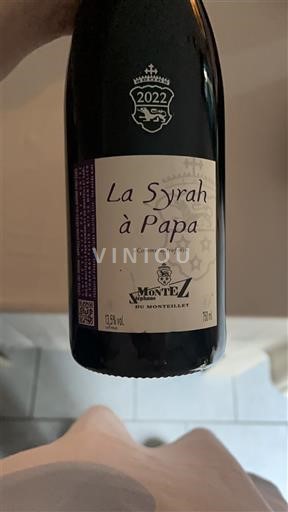 Alpit ja Rhônen maat Rhodanien rinteet Vignobles Montez du Monteillet La Syrah à Papa 2022