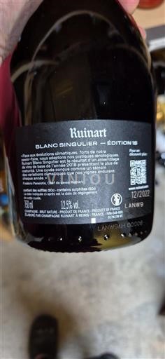 Champagne Sâm-panh Ruinart Blanc Singulier - Edition 18 2018