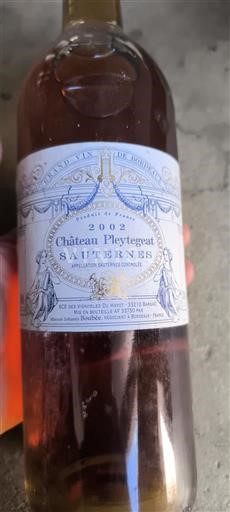 Bordeaux Sauternes Château Pletysegat 2002